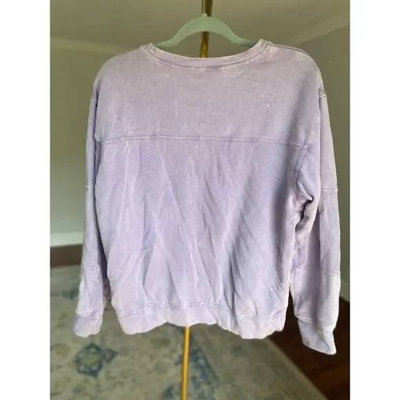 Wild Fable Oversized Sweatshirt Pullover Washed Lilac Normcore Minimalist Scandi - Picture 4 of 7